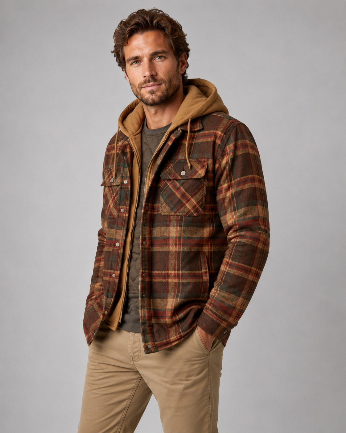 Ulric | Hooded Plaid Shacket