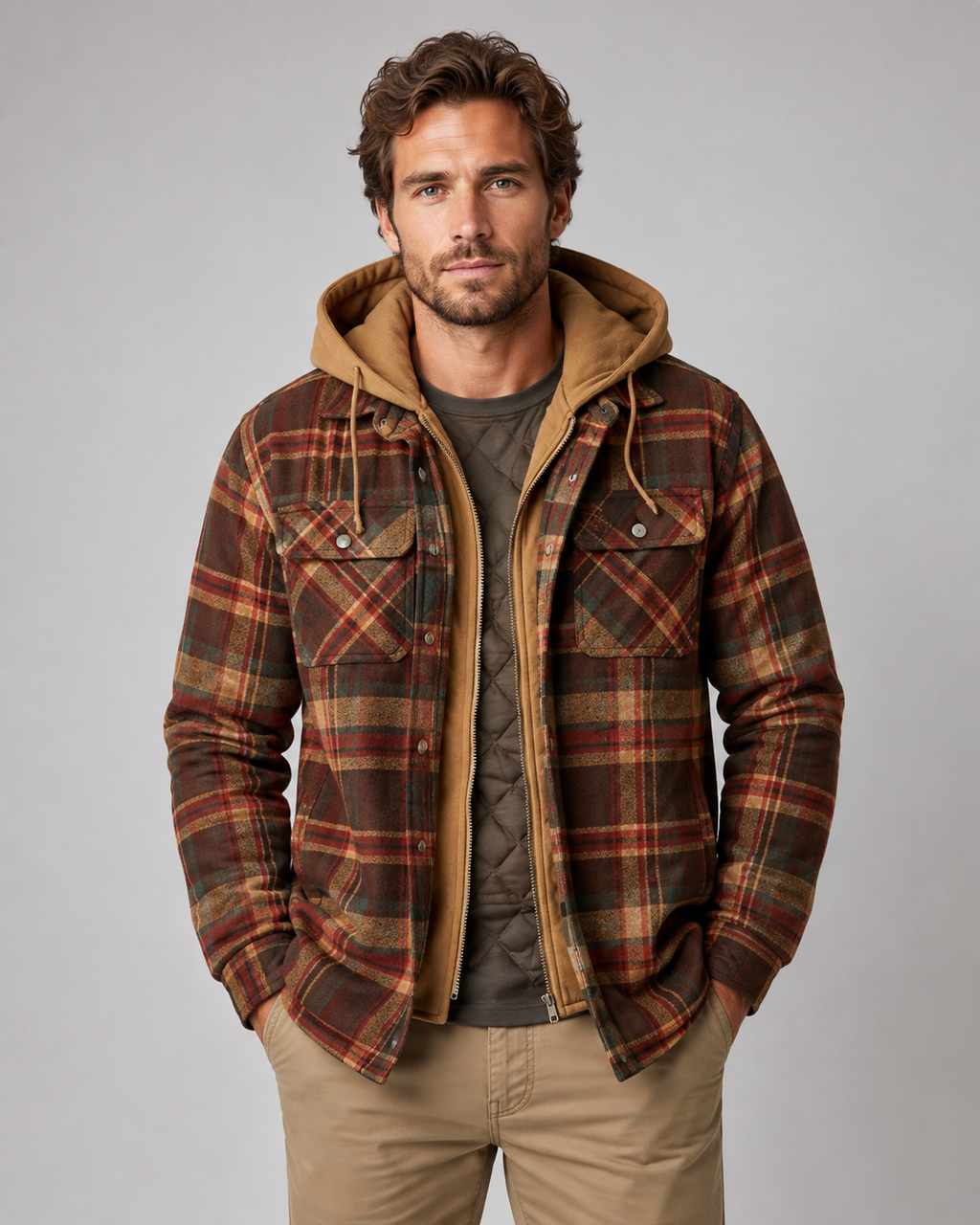 Ulric | Hooded Plaid Shacket