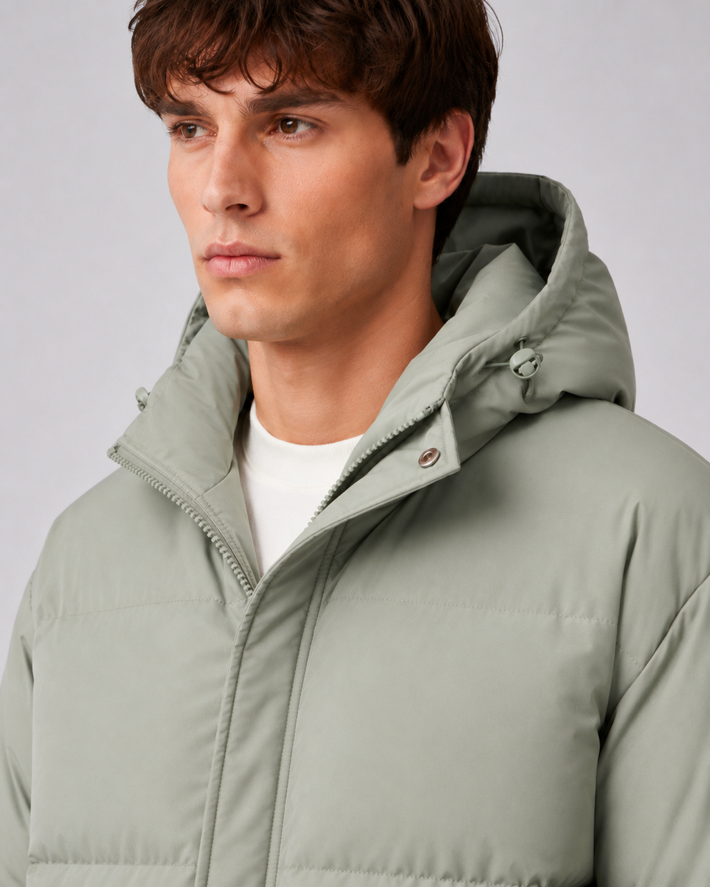 Merritt | High Neck Hooded Winter Puffer Jacket