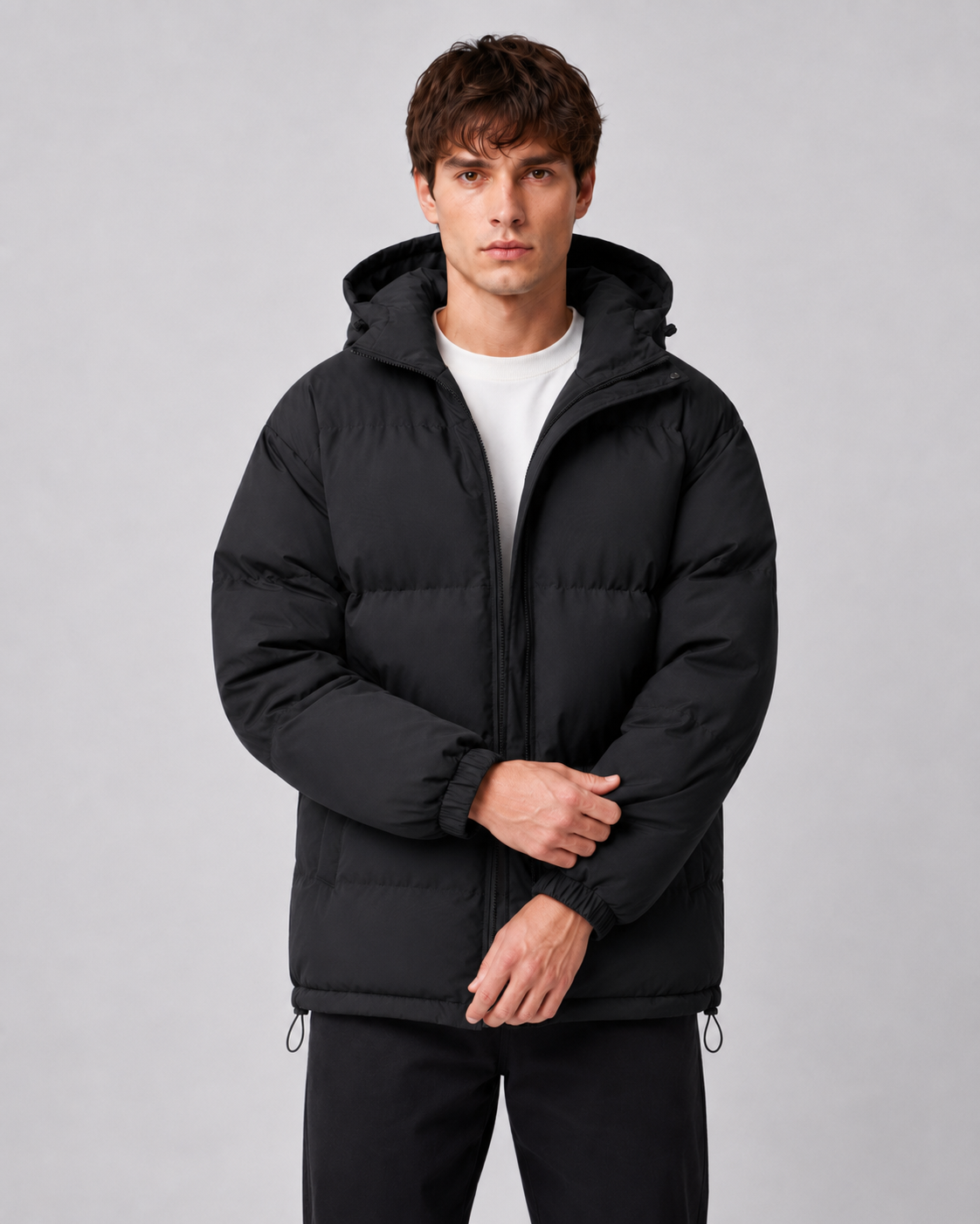 Merritt | High Neck Hooded Winter Puffer Jacket