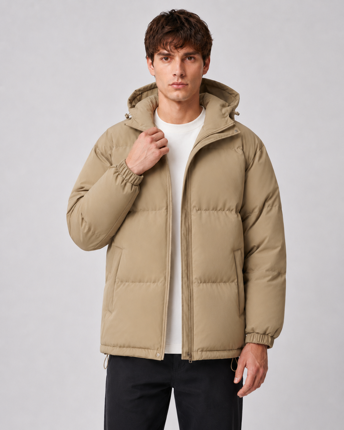 Merritt | High Neck Hooded Winter Puffer Jacket