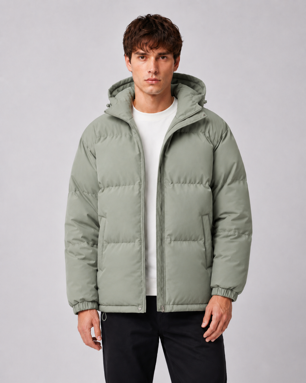 Merritt | High Neck Hooded Winter Puffer Jacket