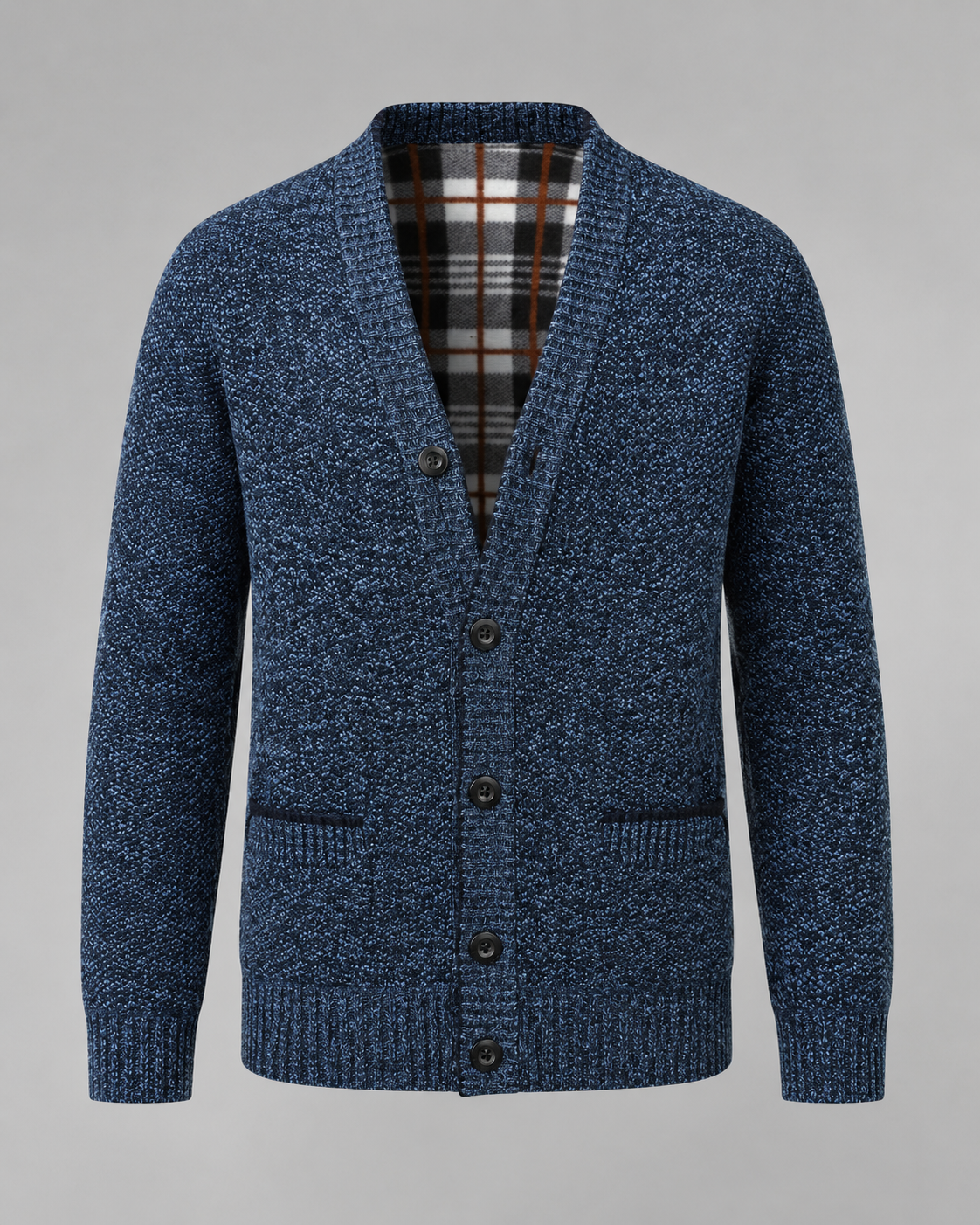 Tobias | Ribbed V-Neck Button Knit Cardigan