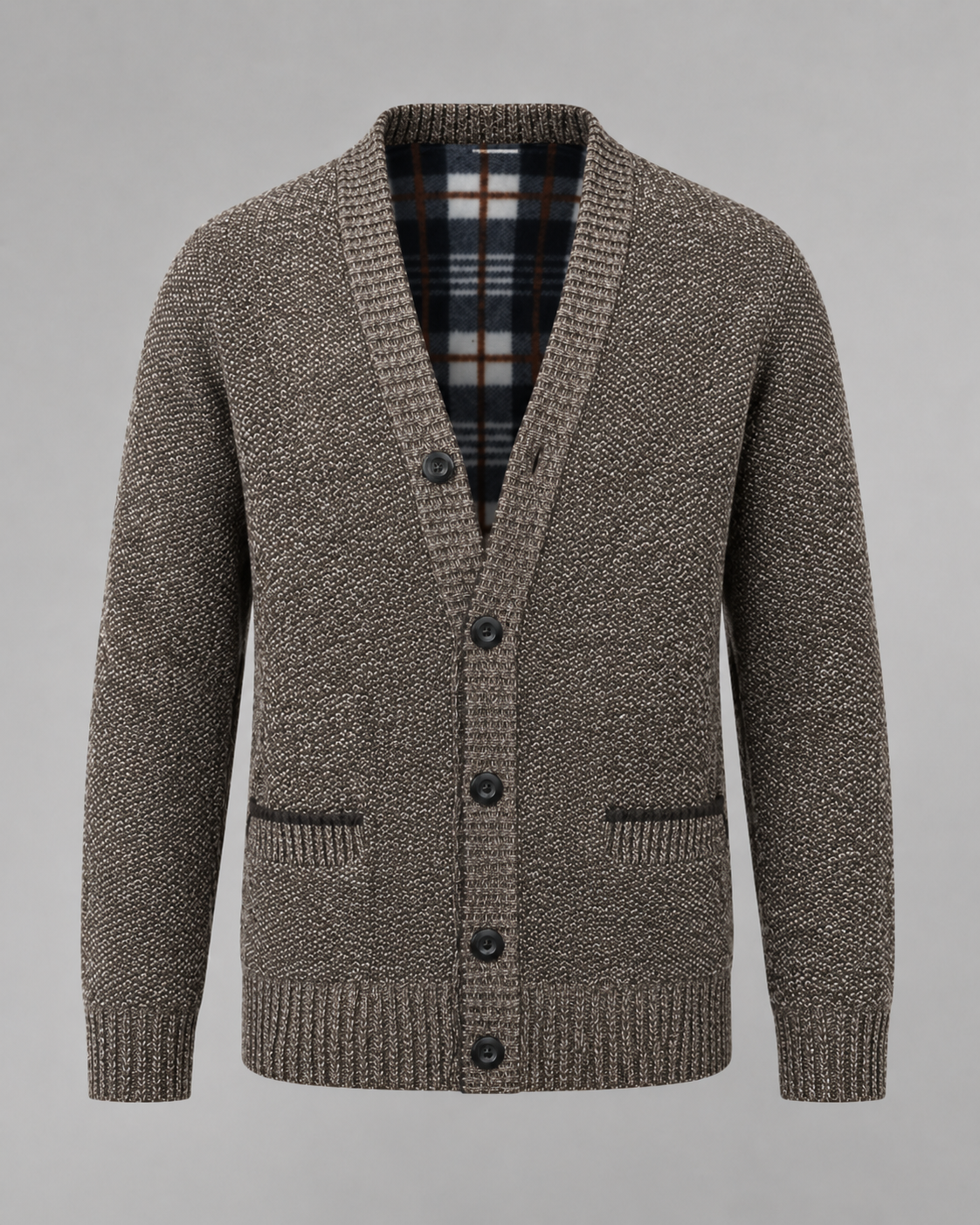 Tobias | Ribbed V-Neck Button Knit Cardigan