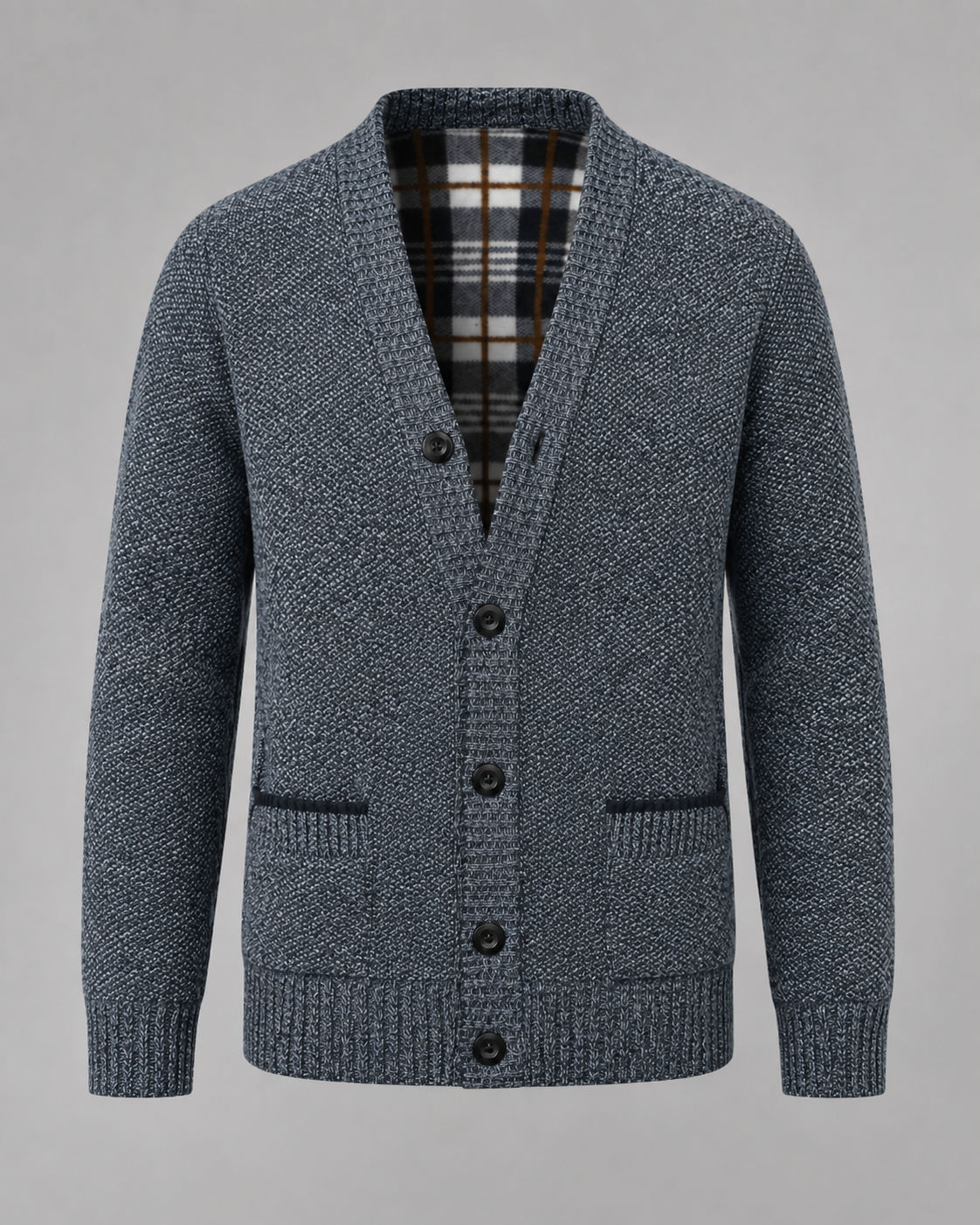 Tobias | Ribbed V-Neck Button Knit Cardigan