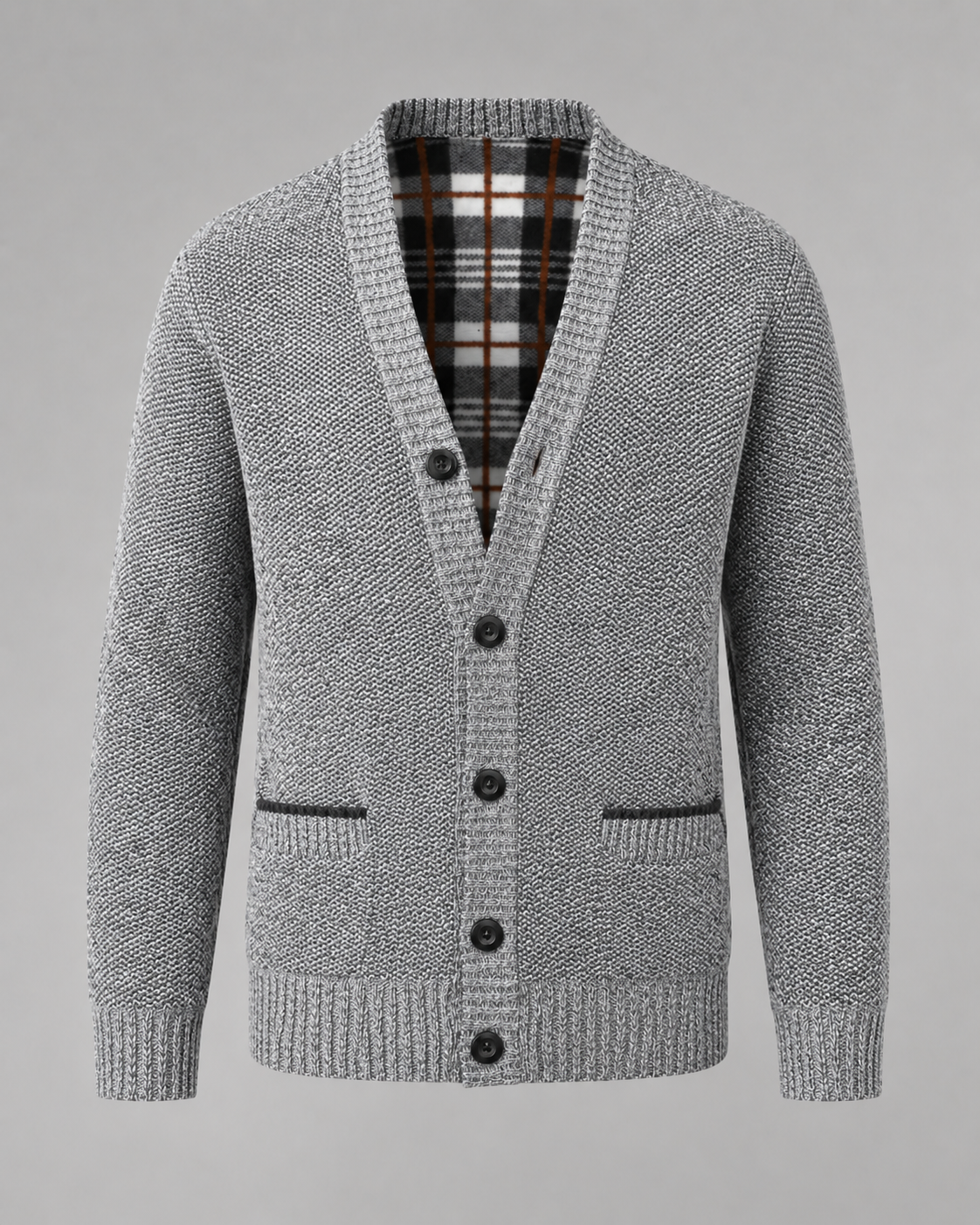 Tobias | Ribbed V-Neck Button Knit Cardigan