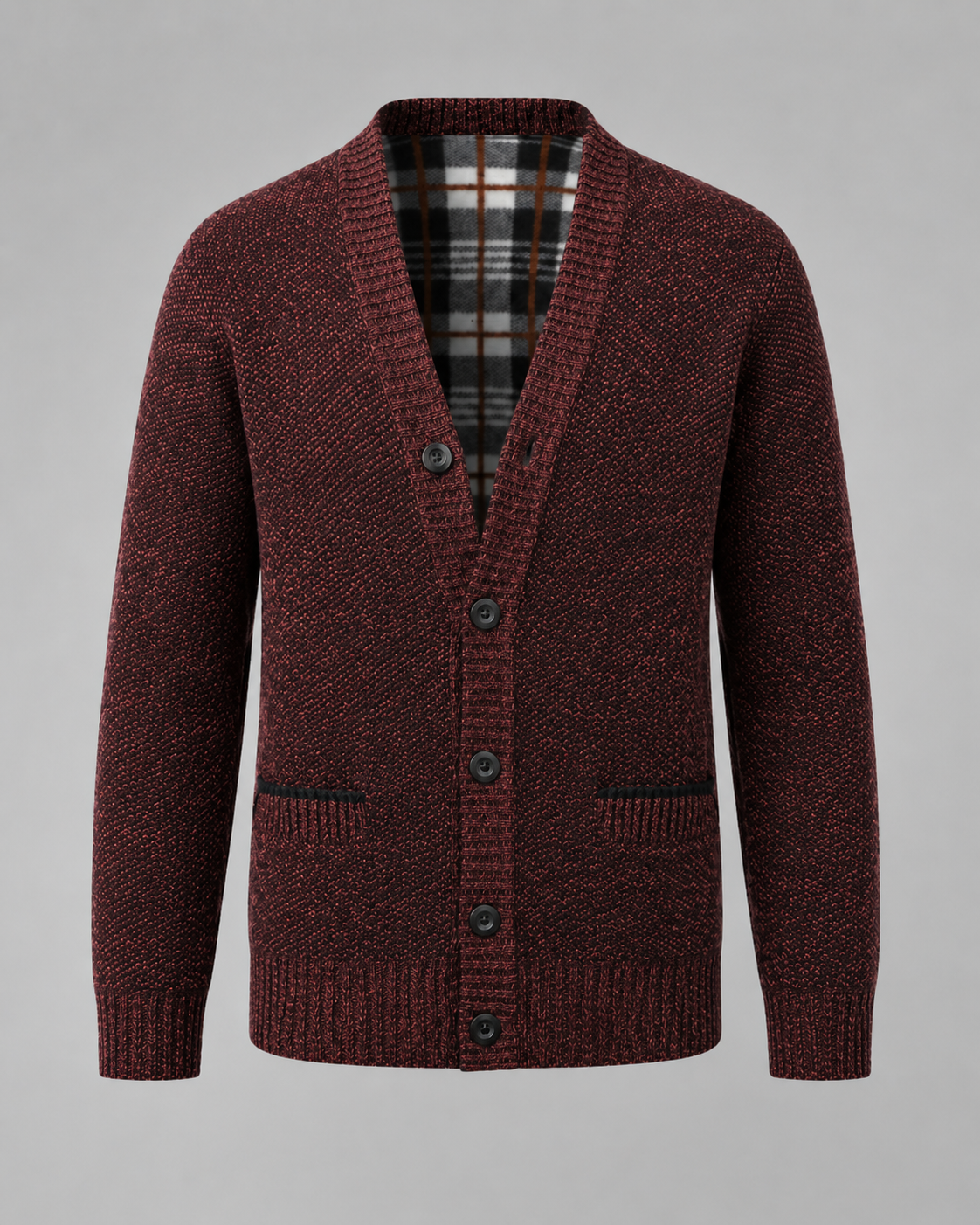 Tobias | Ribbed V-Neck Button Knit Cardigan