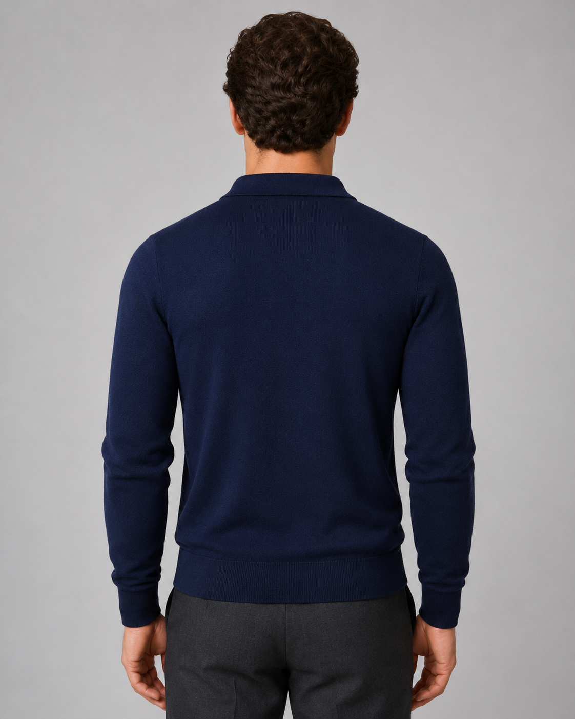 Kellan | Collared Full-Zip Knit Cardigan