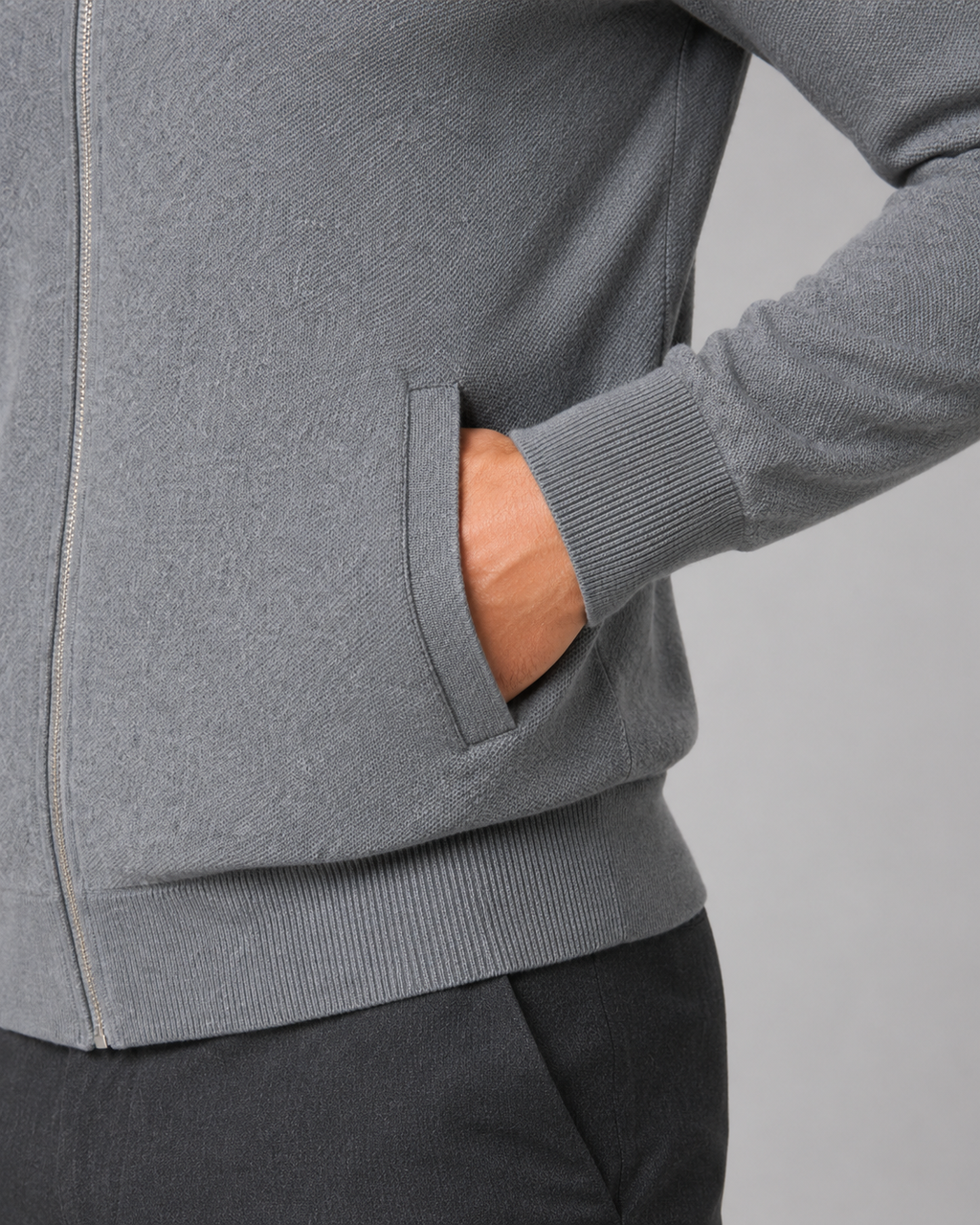 Kellan | Collared Full-Zip Knit Cardigan