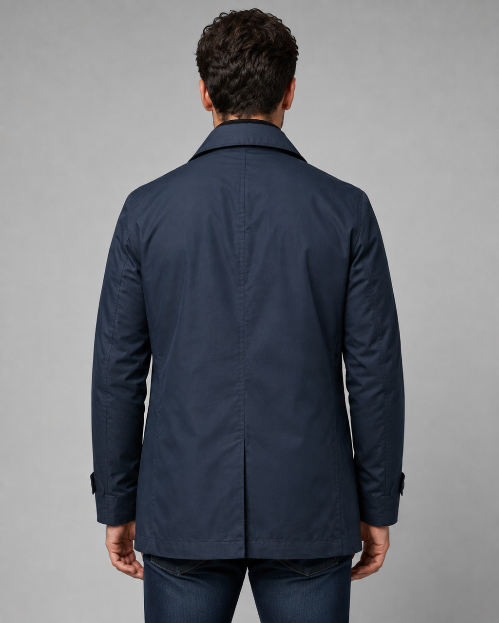 Jethro | Long Car Coat with Point Collar