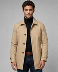 Jethro | Long Car Coat with Point Collar
