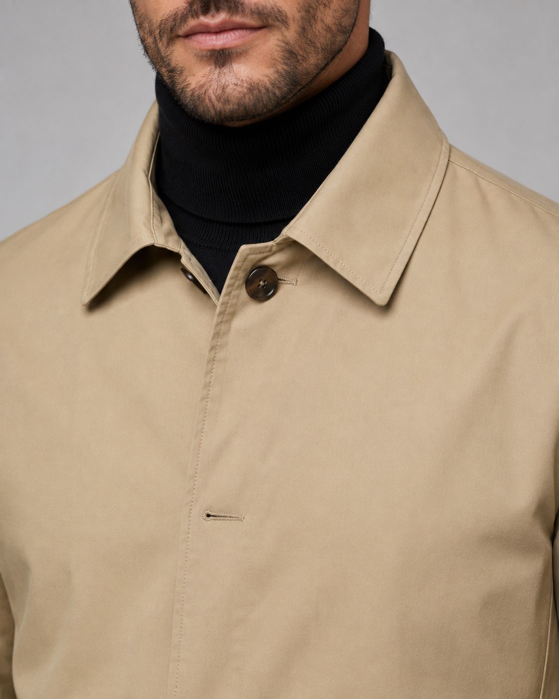 Jethro | Long Car Coat with Point Collar