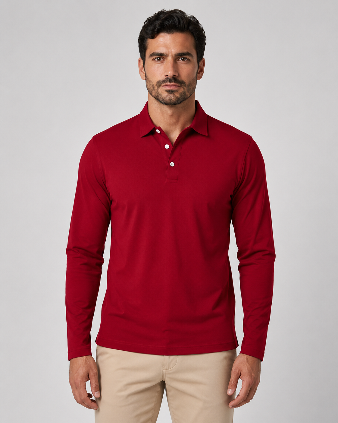 Isidore | Long Sleeve Jersey Polo Shirt