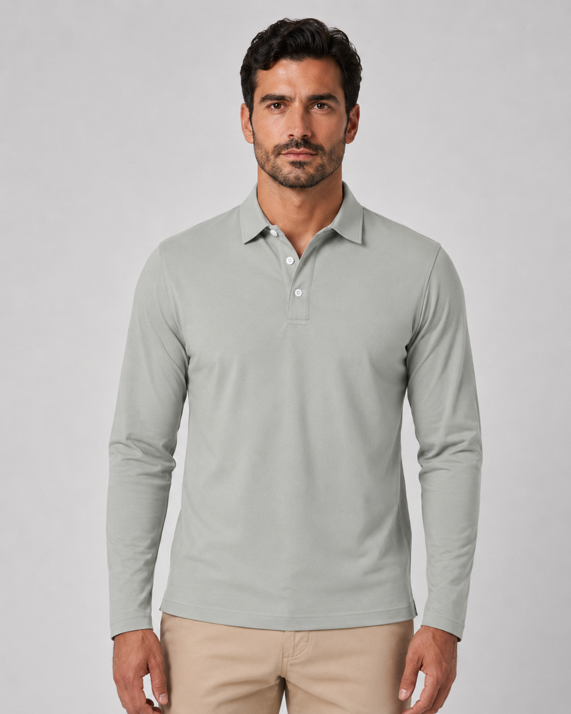 Isidore | Long Sleeve Jersey Polo Shirt