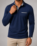 Hadrian | Gingham Trim Polo Shirt