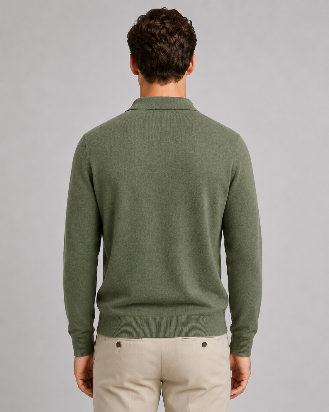 Gareth | Open-Collar Knitted Polo