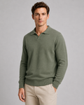 Gareth | Open-Collar Knitted Polo