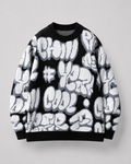 Faramond | Graffiti Drop Shoulder Knit Sweater