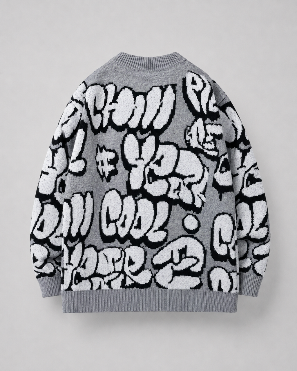 Faramond | Graffiti Drop Shoulder Knit Sweater