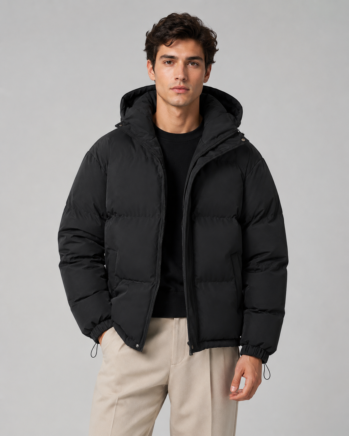 Norbert | Drawstring Hem Hooded Puffer Jacket