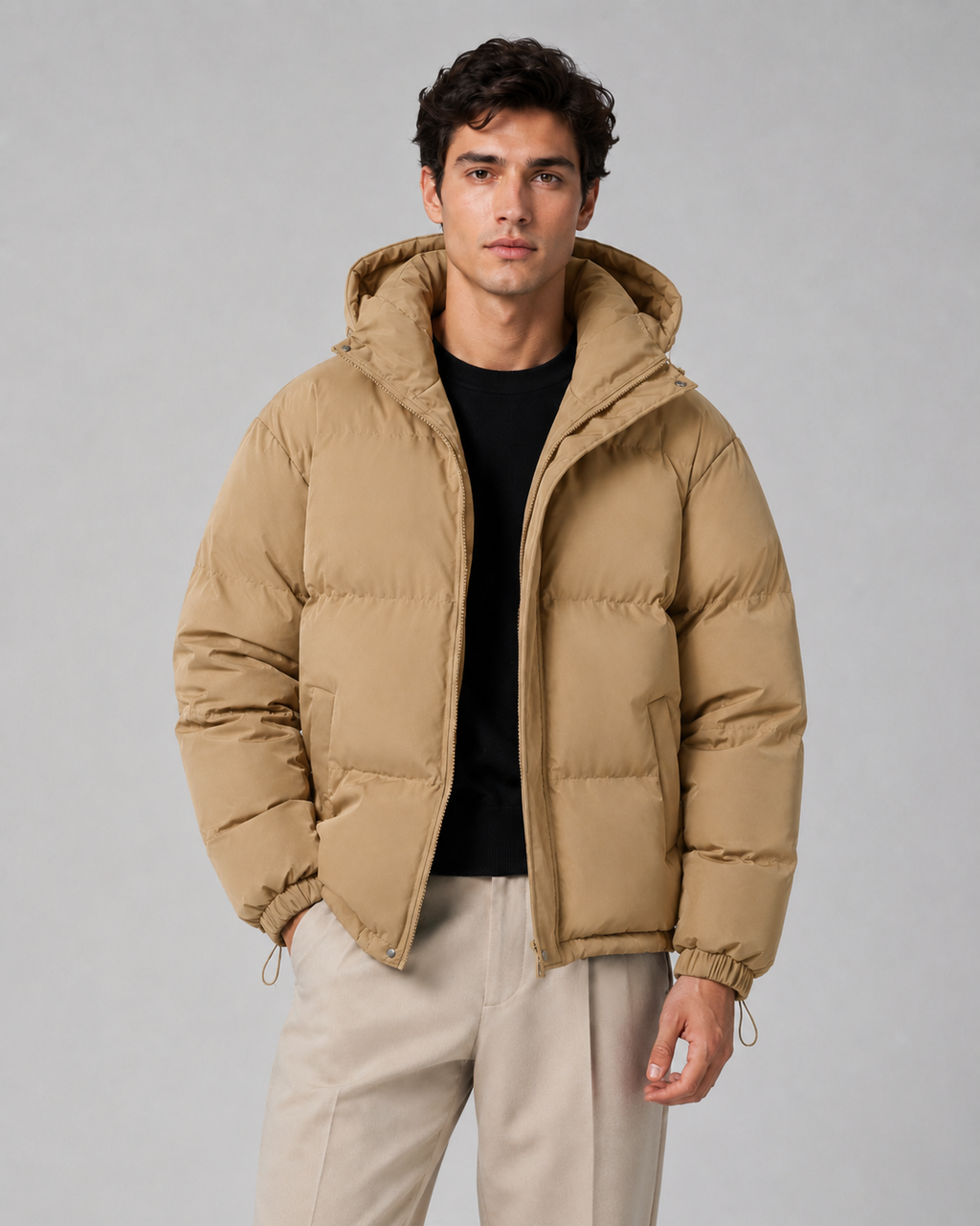Norbert | Drawstring Hem Hooded Puffer Jacket