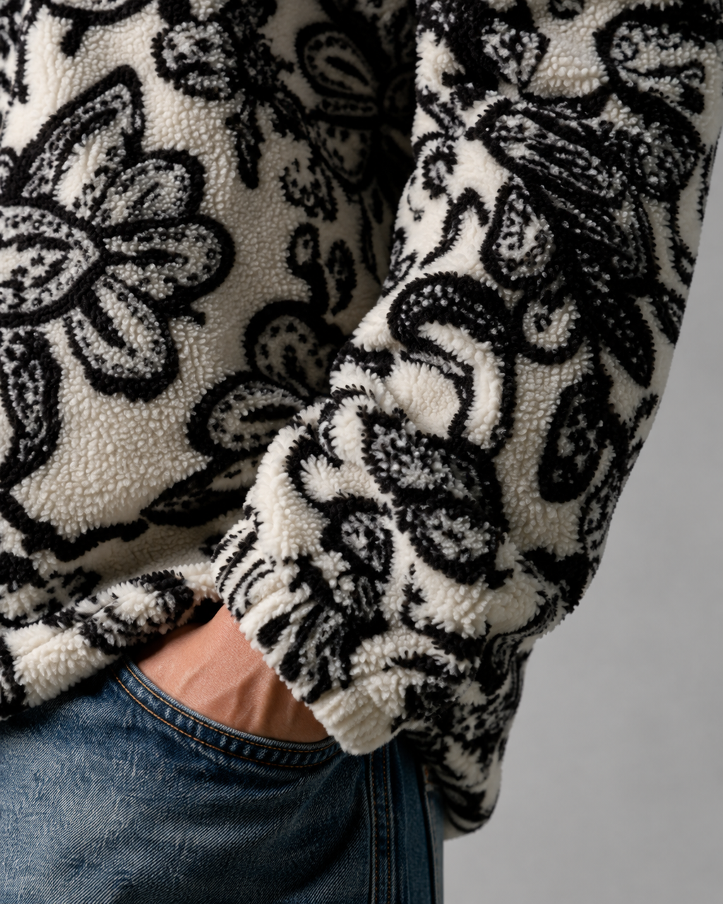 Cassius | Patterned Quarter-Zip Pullover