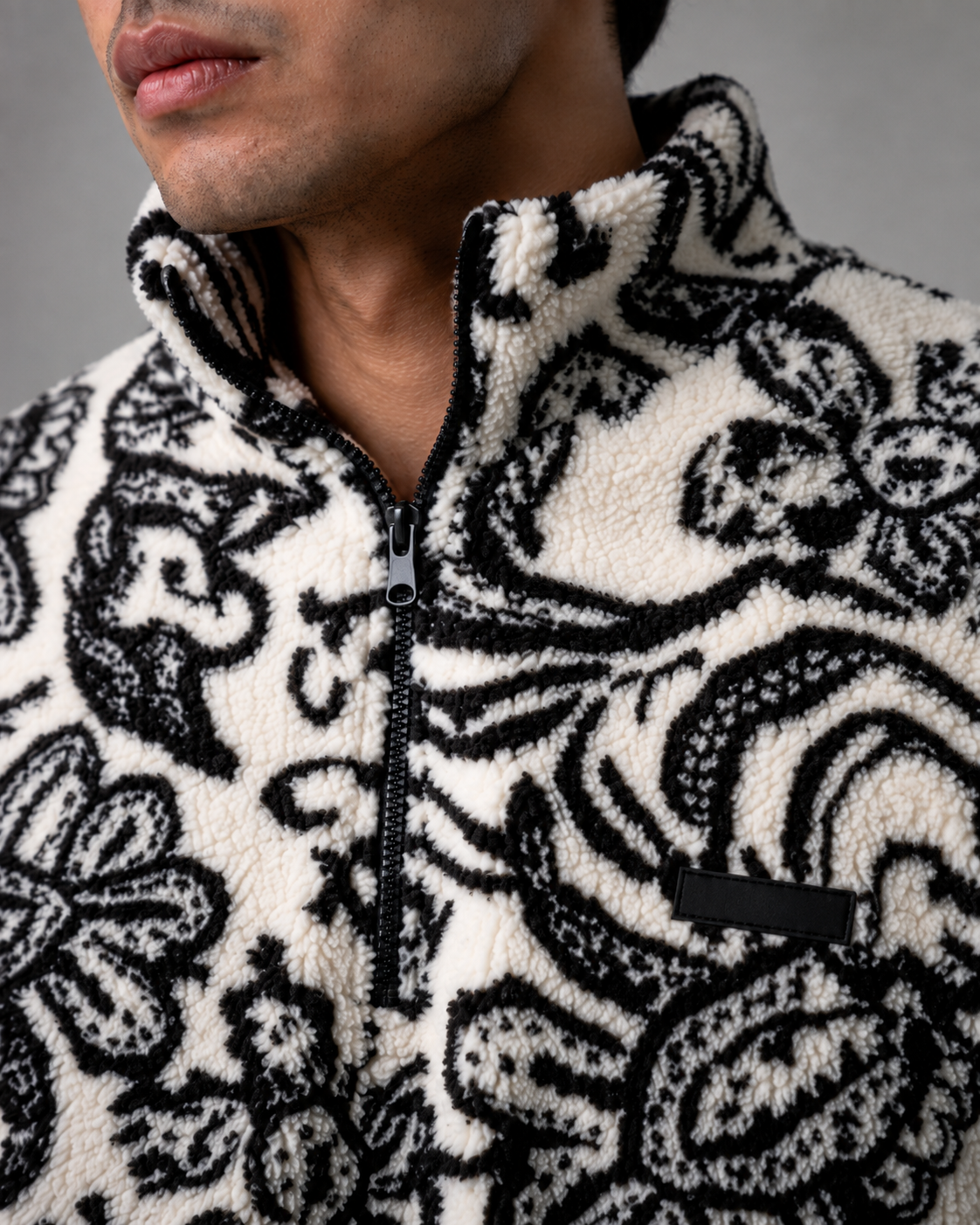 Cassius | Patterned Quarter-Zip Pullover