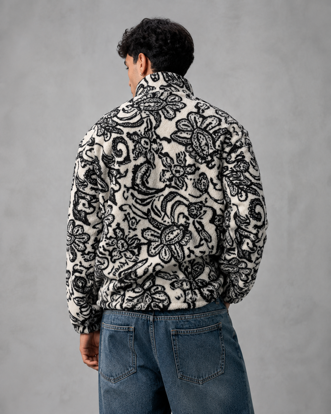 Cassius | Patterned Quarter-Zip Pullover