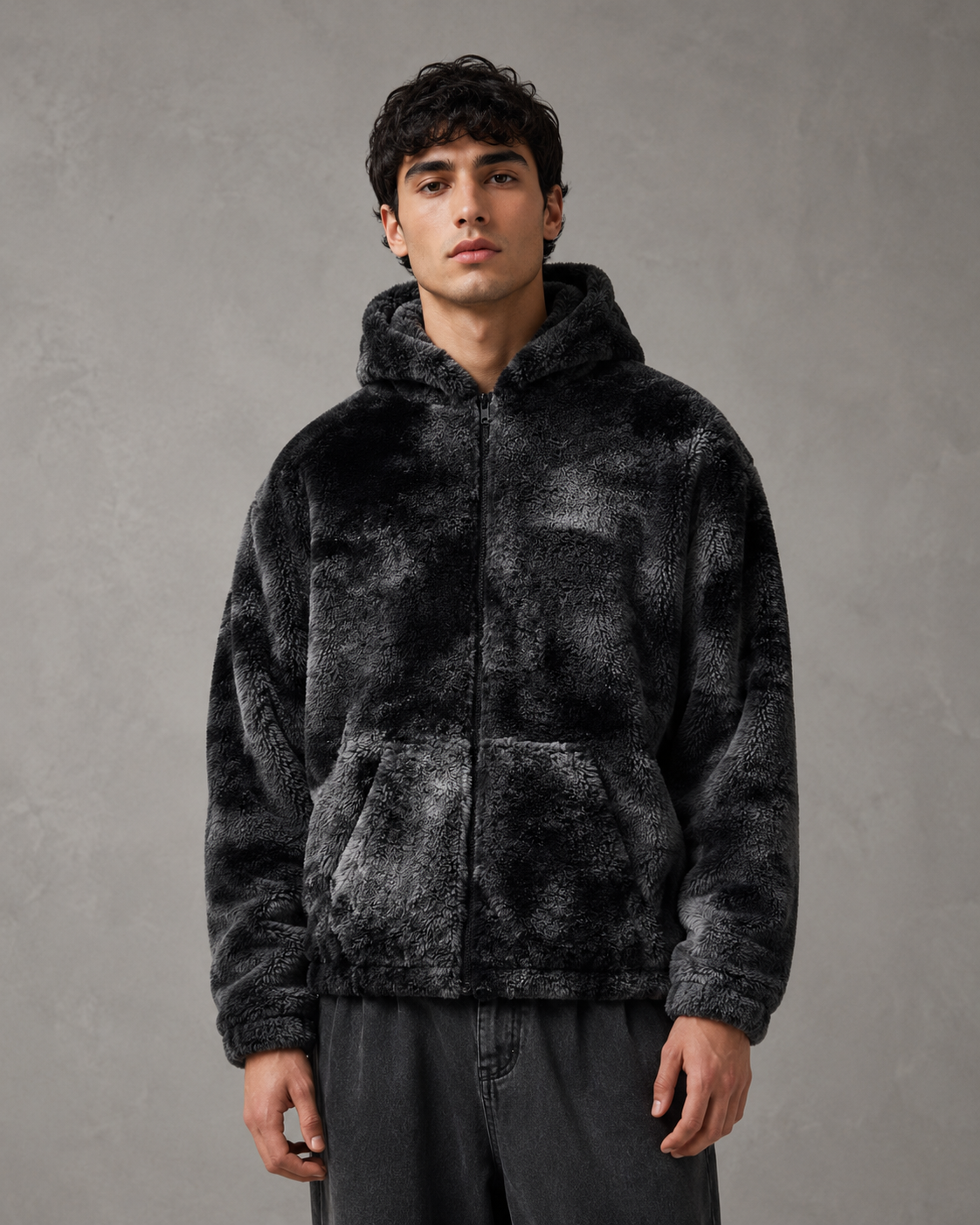 Edmund | Plush Hooded Zip Jacket