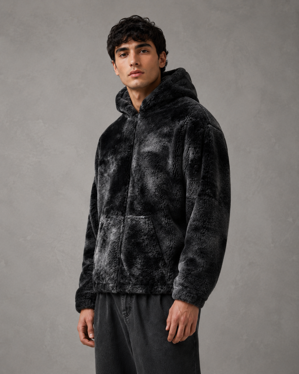 Edmund | Plush Hooded Zip Jacket
