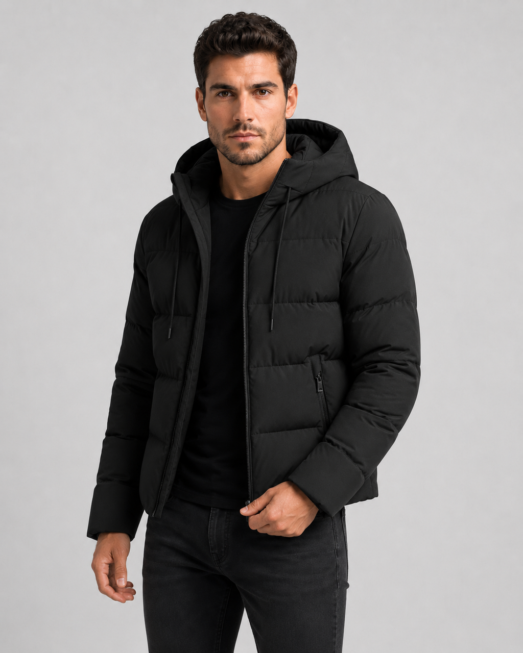 Laurence | Hooded Winter Puffer Jacket with Zip Pockets