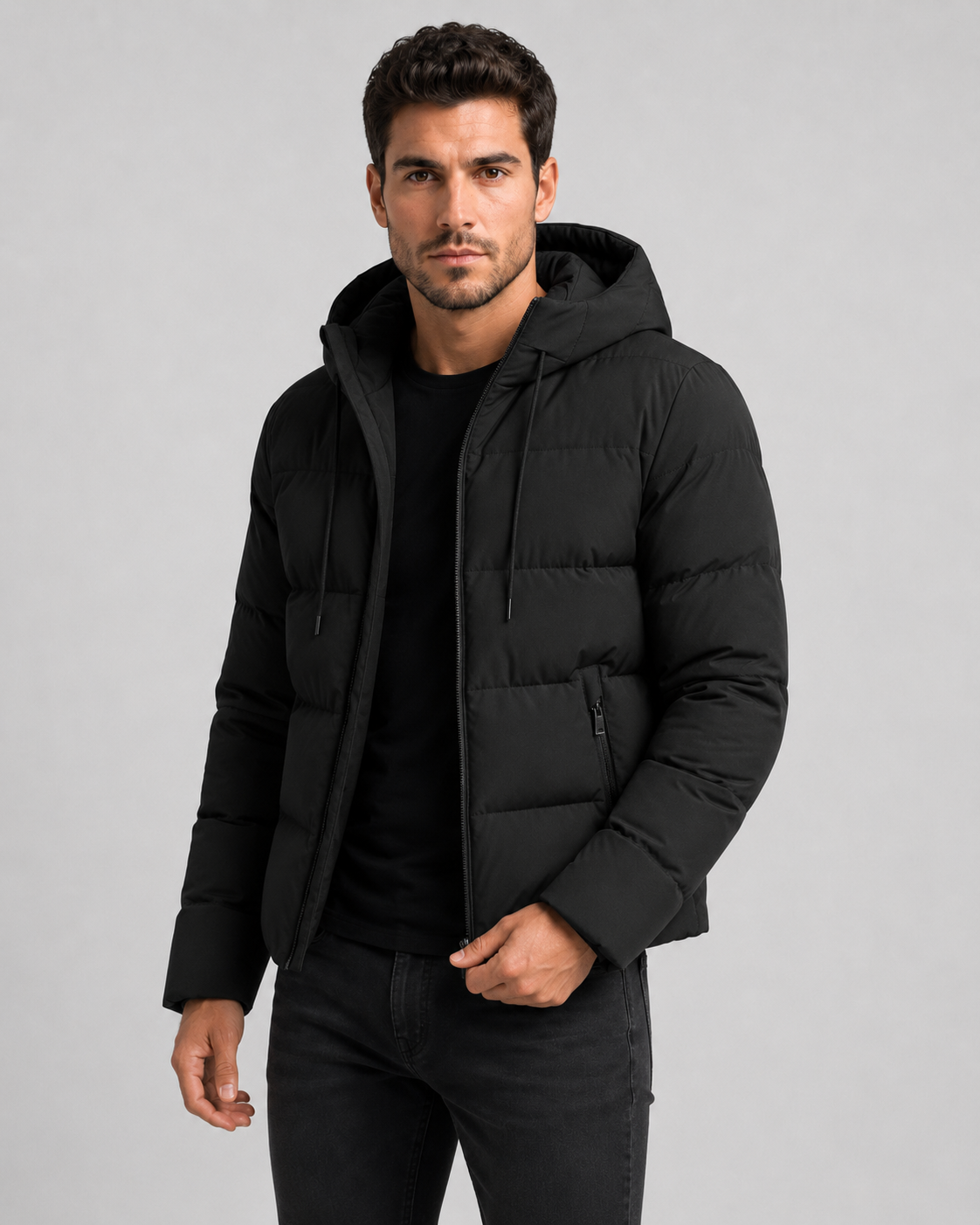 Laurence | Hooded Winter Puffer Jacket with Zip Pockets