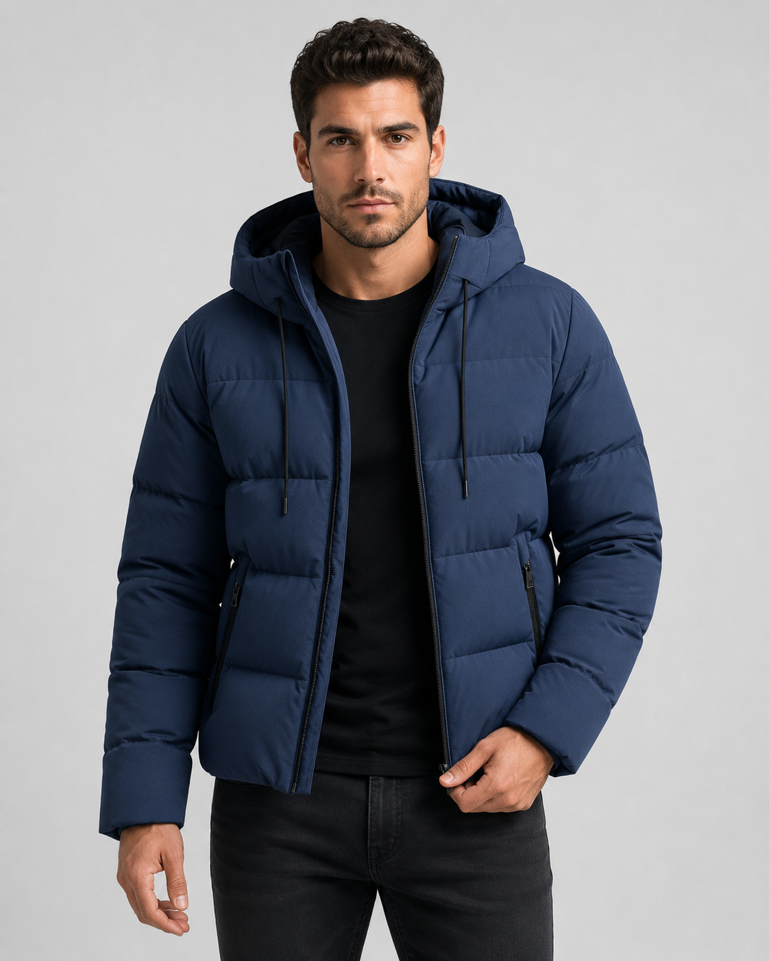 Laurence | Hooded Winter Puffer Jacket with Zip Pockets