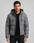 Laurence | Hooded Winter Puffer Jacket with Zip Pockets