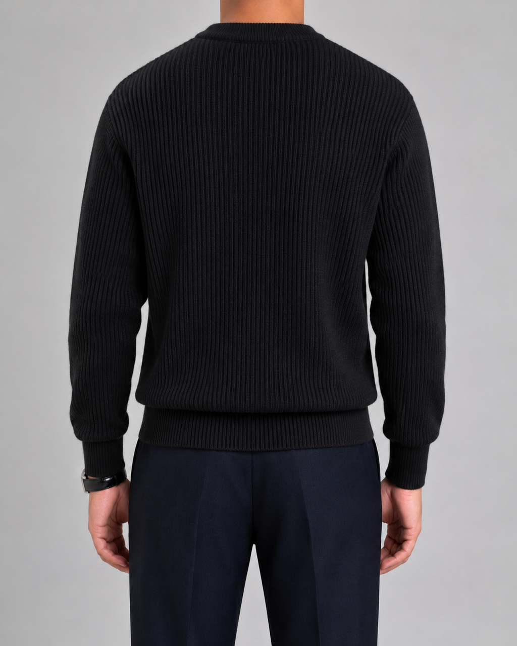 Silvio | Ribbed Knit Crewneck Sweater