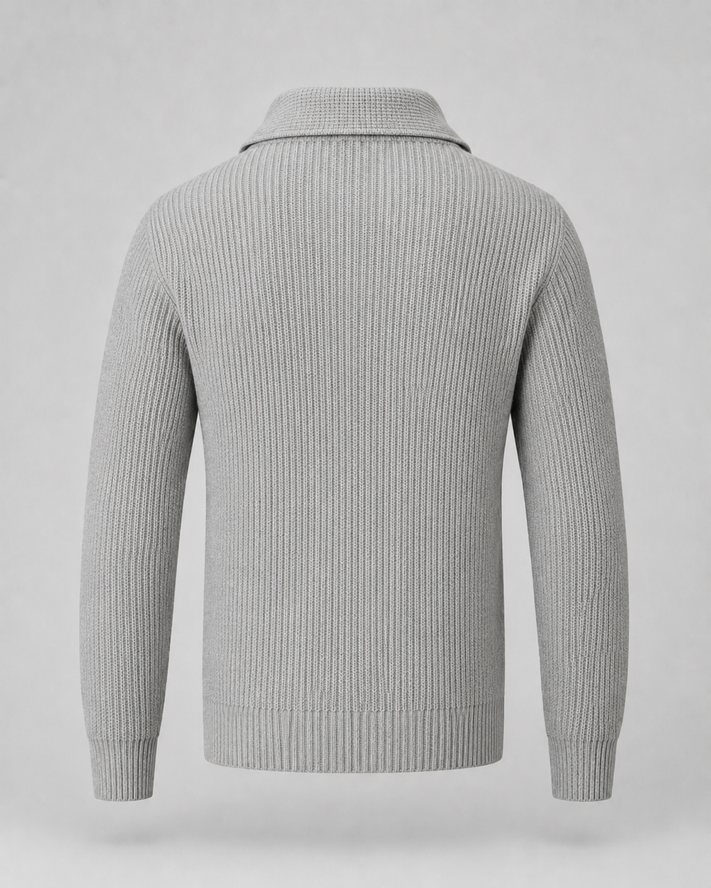 Quentin | Ribbed Collared Quarter-Zip Sweater