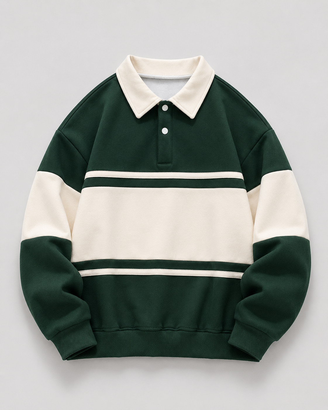 Nolan | Colour Block Rugby Polo Sweater