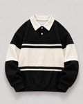 Nolan | Colour Block Rugby Polo Sweater