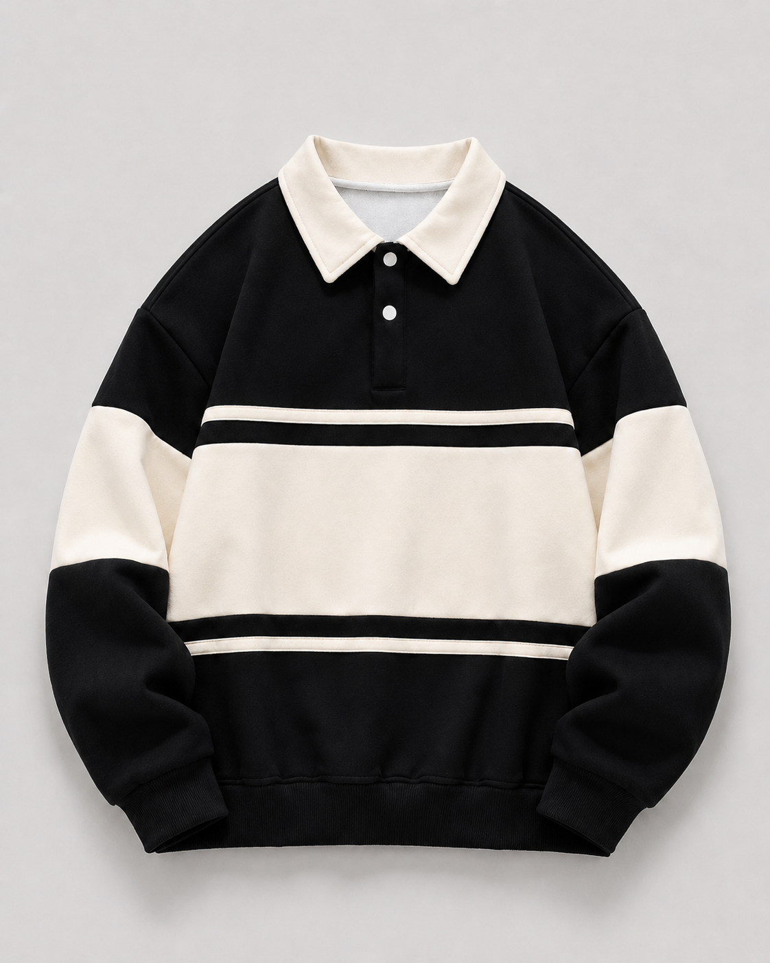 Nolan | Colour Block Rugby Polo Sweater