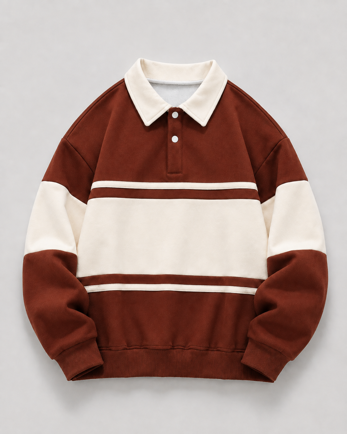Nolan | Colour Block Rugby Polo Sweater