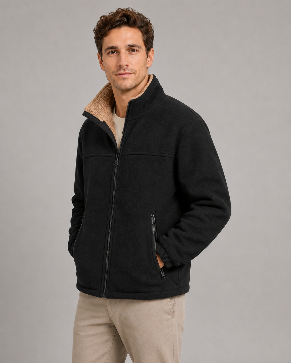 Fenwick | Sherpa-Lined Fleece Jacket