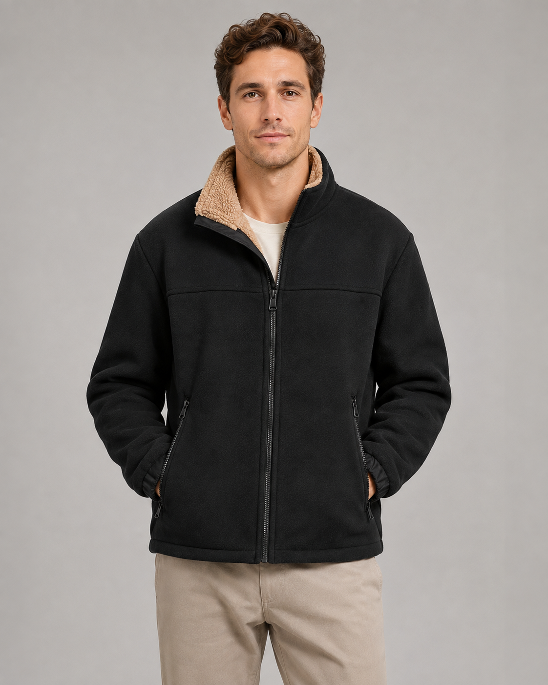 Fenwick | Sherpa-Lined Fleece Jacket