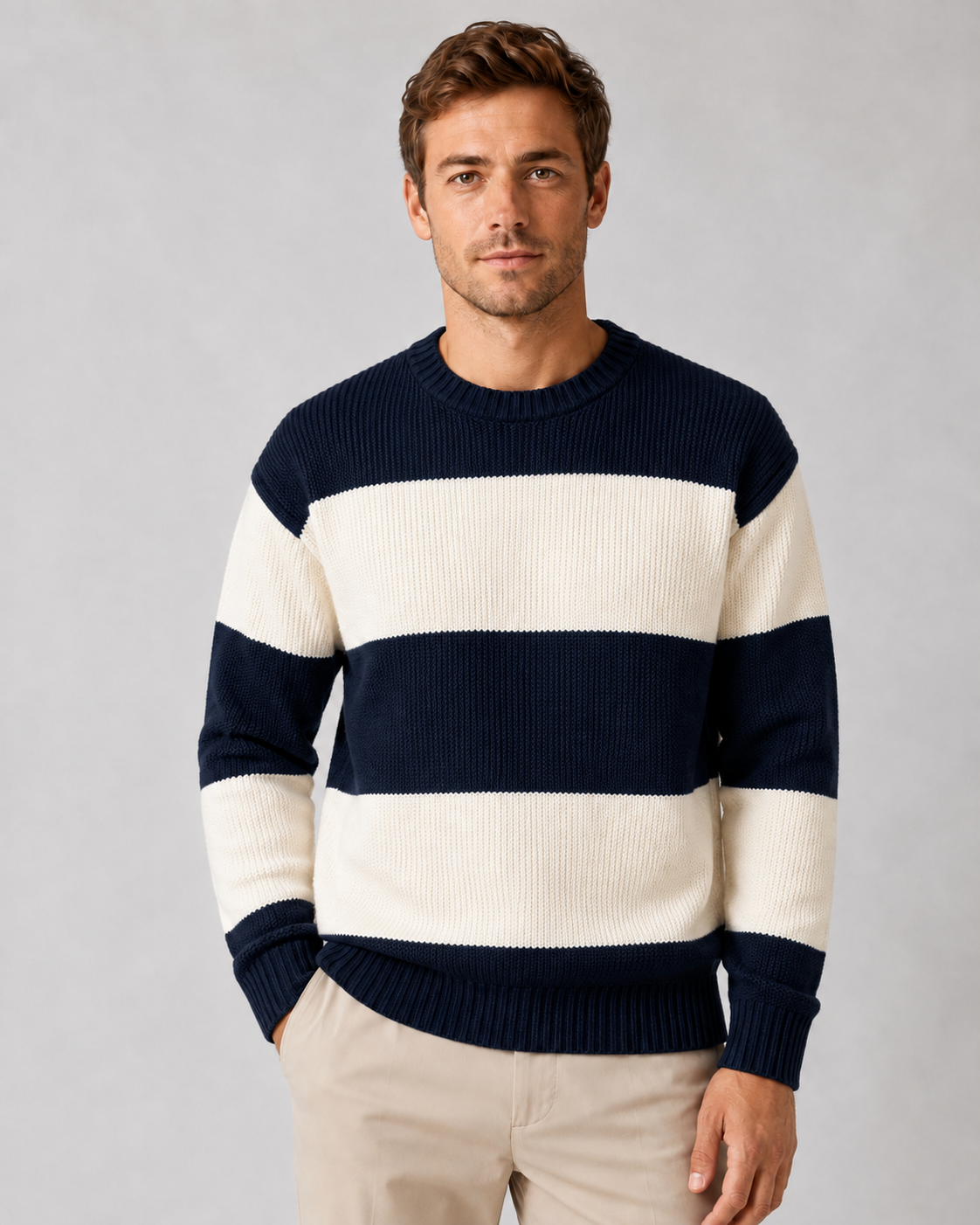 Ulysses | Striped Crew Neck Sweater