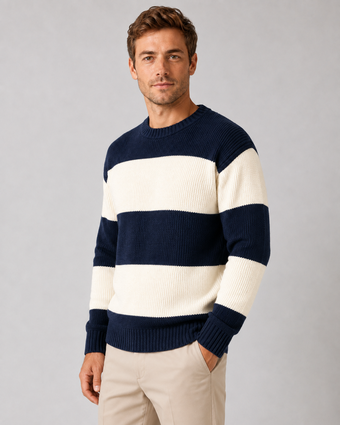 Ulysses | Striped Crew Neck Sweater