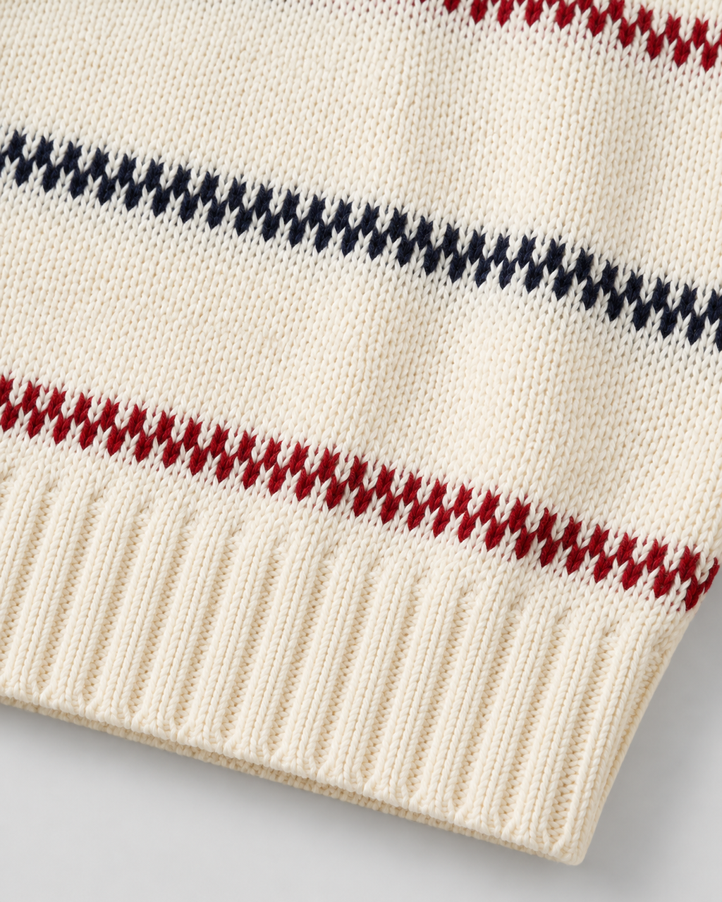 Thaddeus | Striped Crew Neck Knit Sweater
