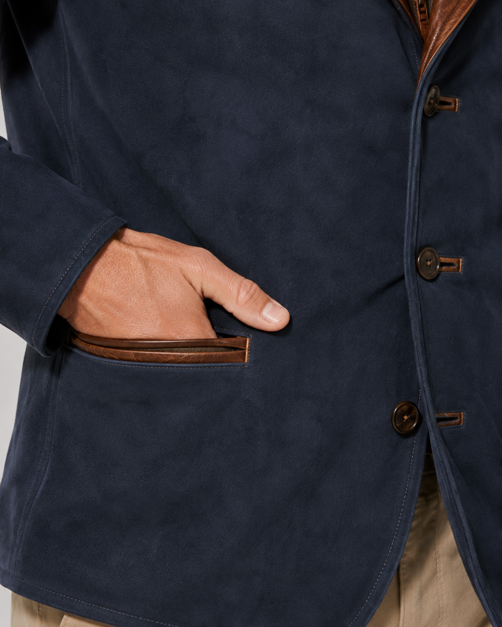 Marcellus | Suede-Look Layered Collar Jacket