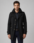 Griffin | Button Front Trench Coat with Epaulettes