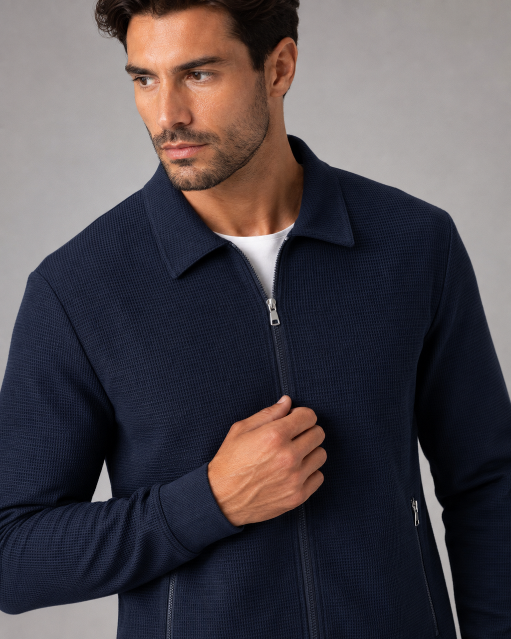 Quillon | Waffle Textured Tracksuit Set