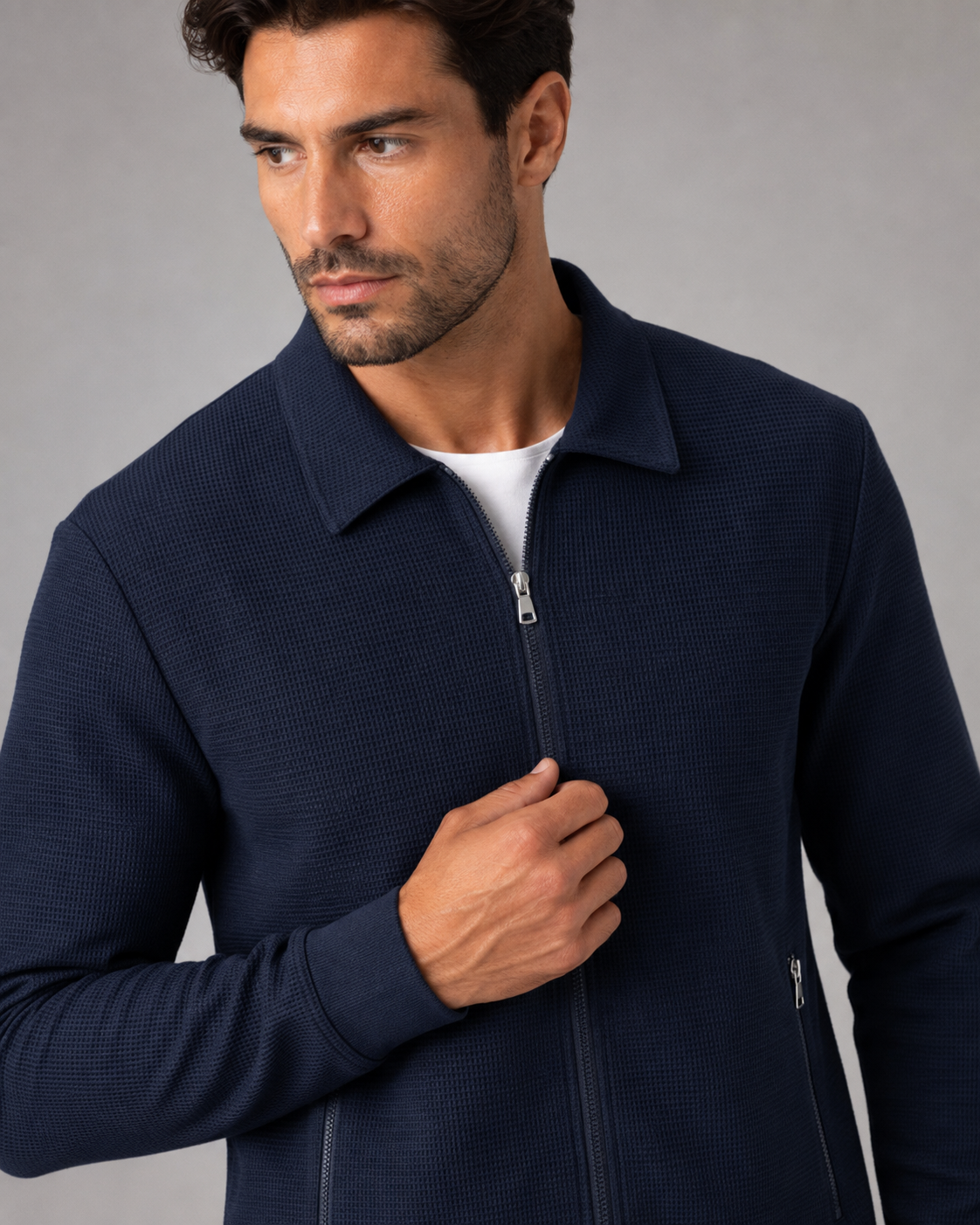 Quillon | Waffle Textured Tracksuit Set