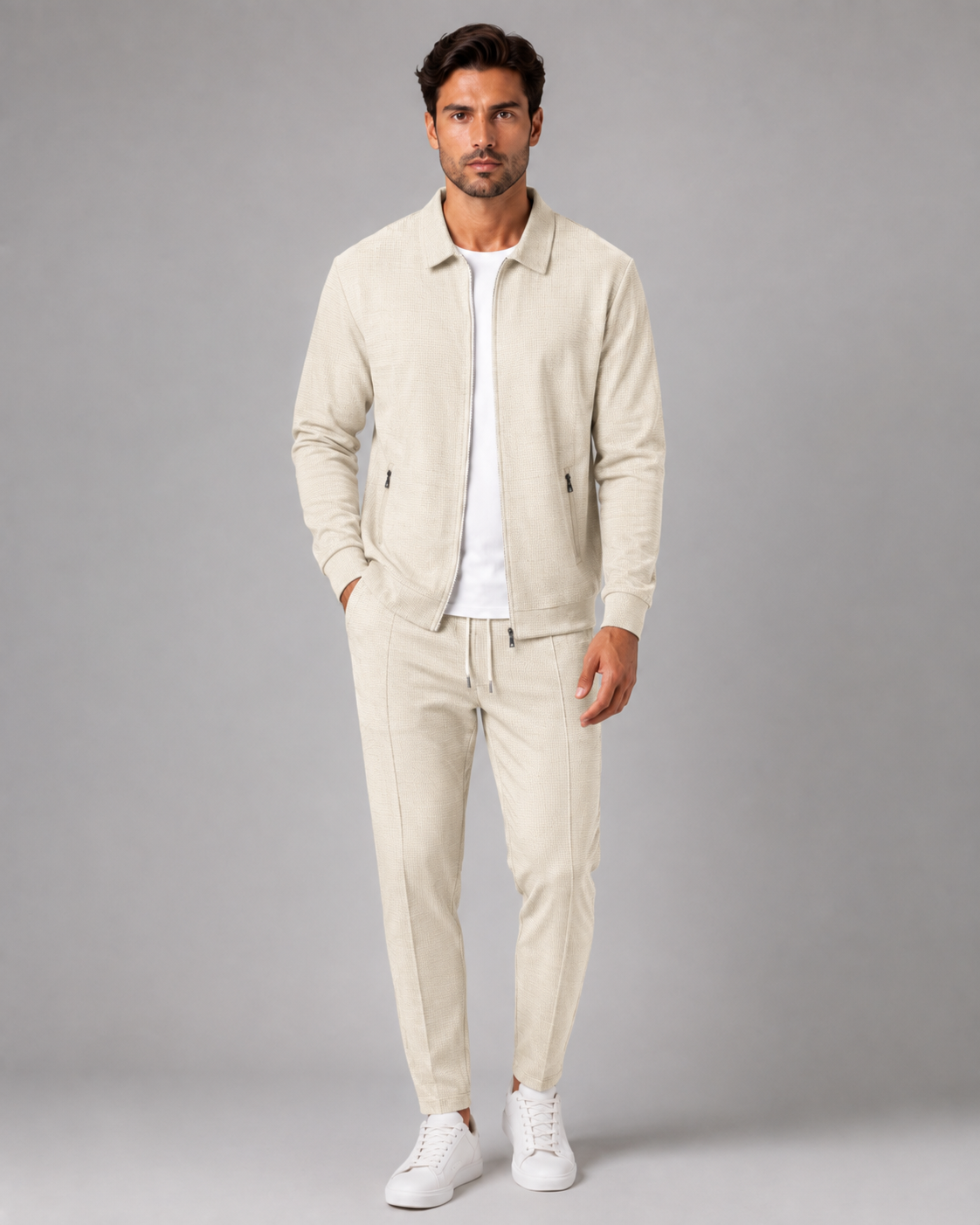 Quillon | Waffle Textured Tracksuit Set